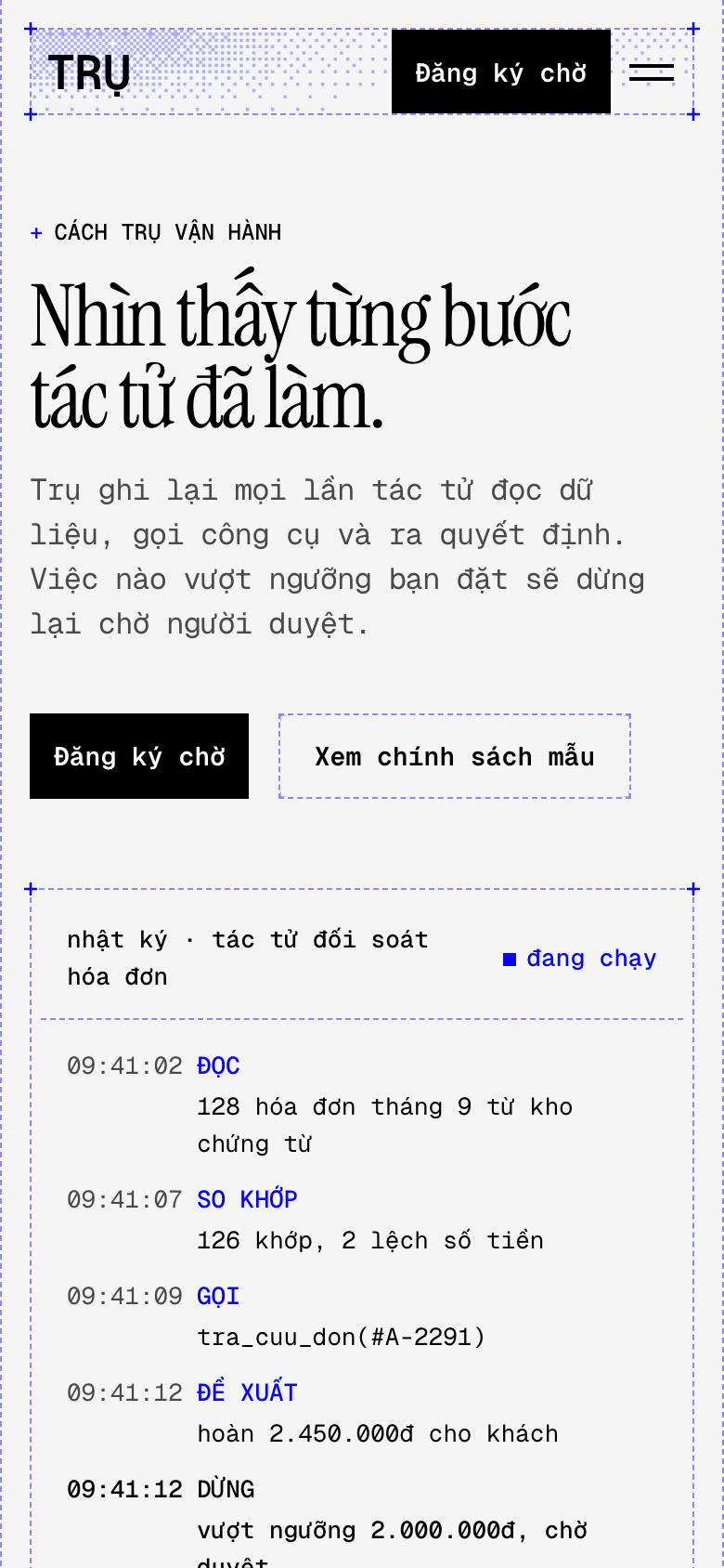 Màn hình đầu của trang Cách hoạt động, kiểu Nền tảng công nghệ trên điện thoại