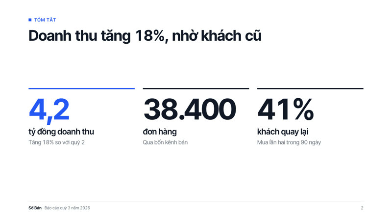 Trang 1 trong 3 trang tiêu biểu của bộ slide mẫu