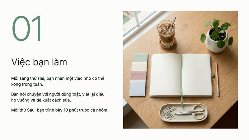 Trang 1 trong 3 trang tiêu biểu của bộ slide mẫu